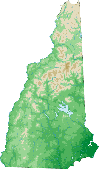 New Hampshire topo map
