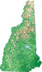 New Hampshire topographical map