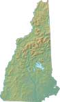 New Hampshire relief map